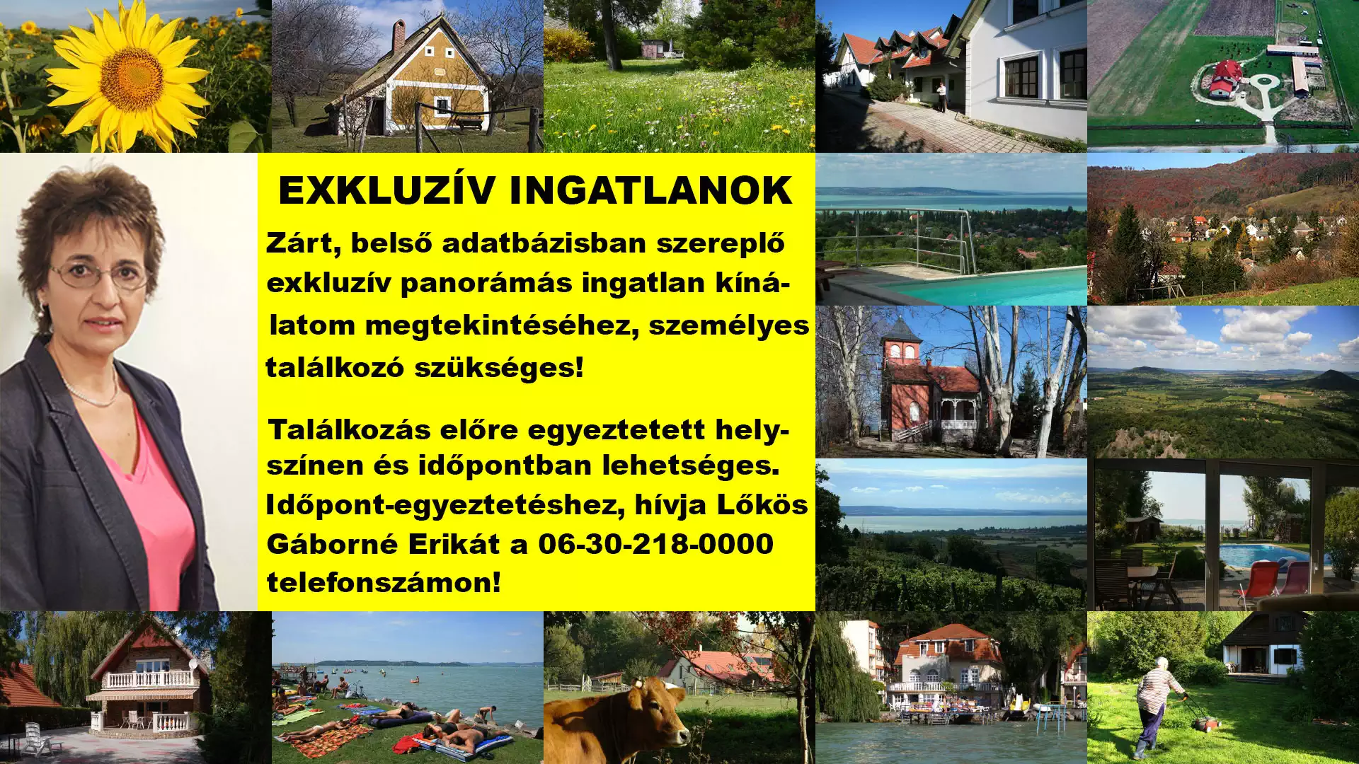 Zárt, belső adatbázisban szereplő, exkluzív balatoni panorámás ingatlanok
