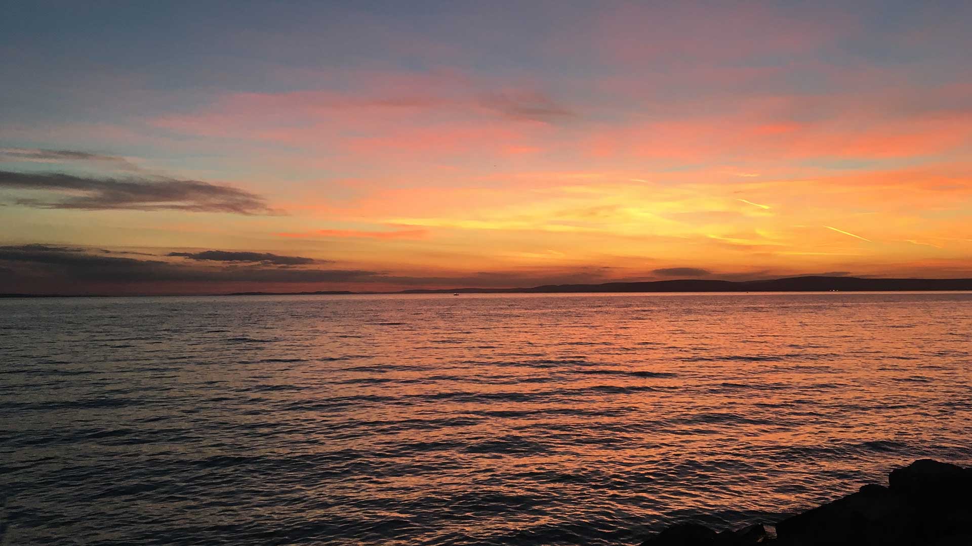 A Balaton egyik látványossága a naplemente