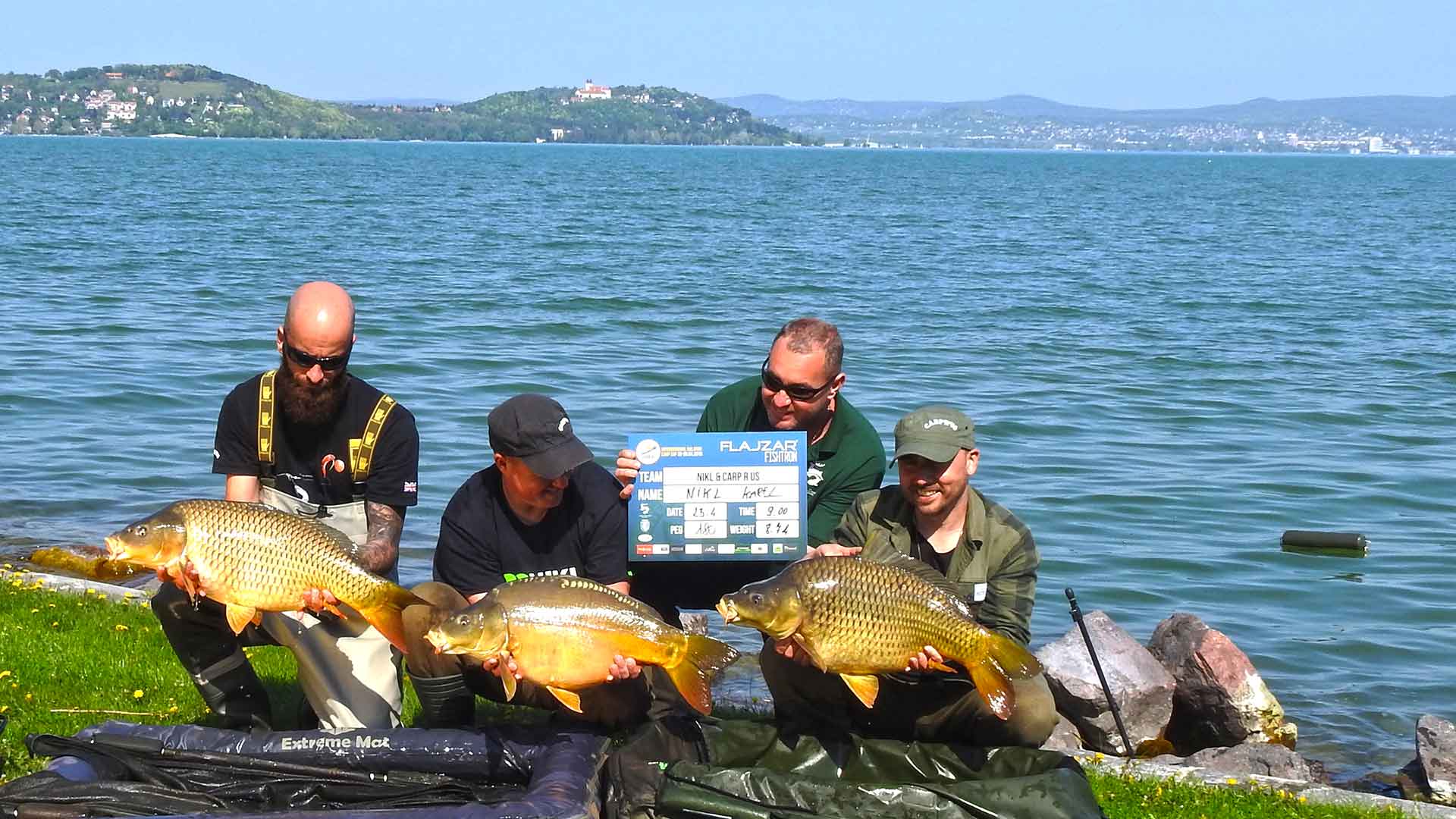 Balaton, Zamárdi, IBCC (International Balaton Carp Cup) Karel Nikl és győztes csapata