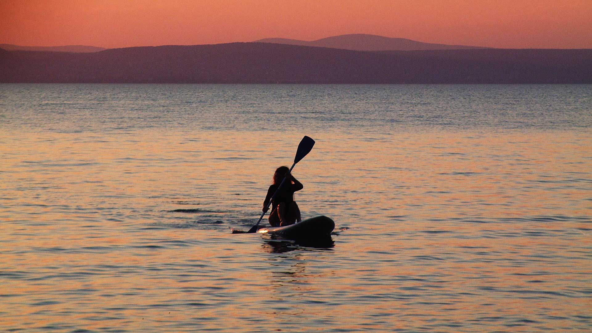 Naplemente a Balatonnál.