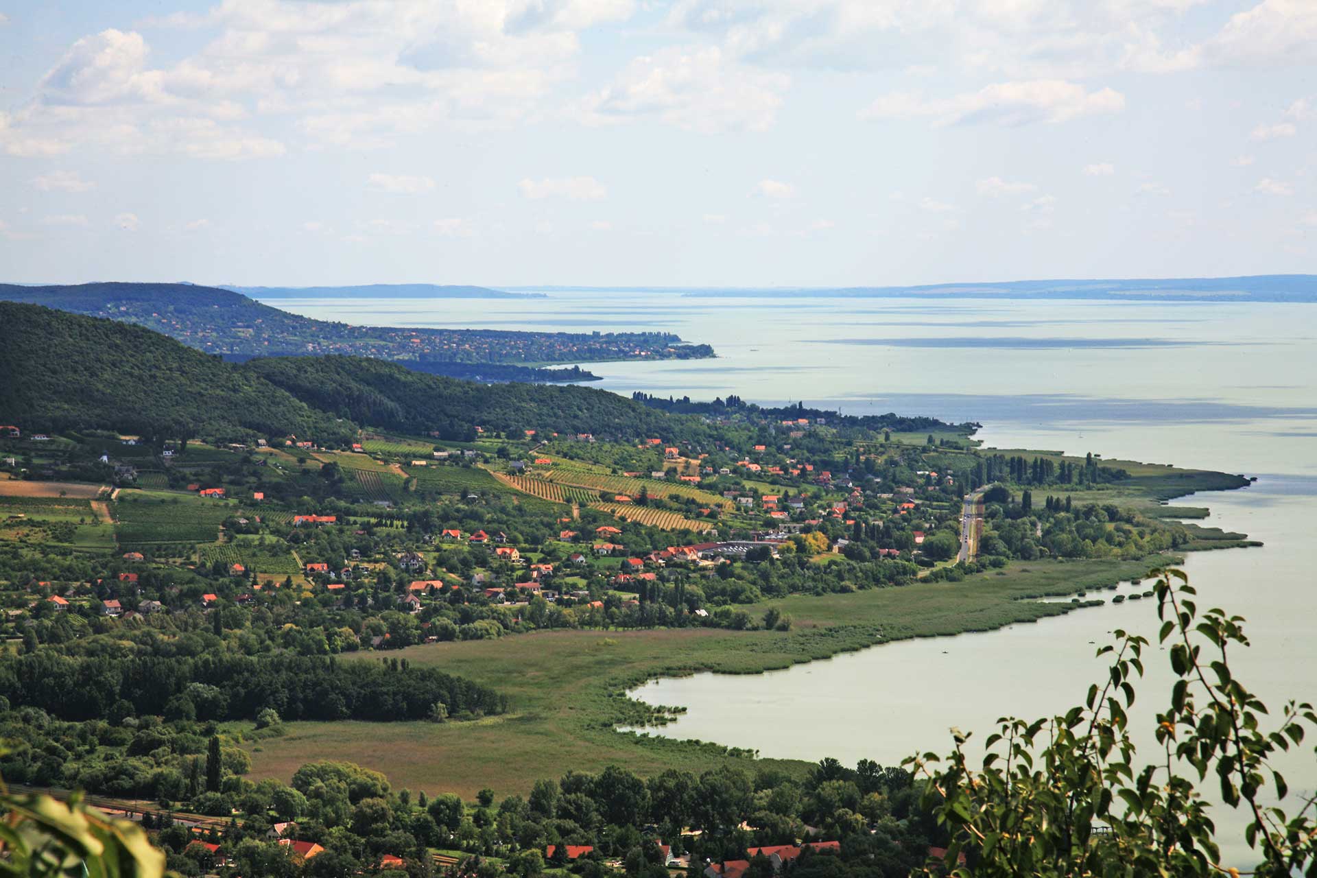 Badacsony déli lejtője, fél-mediterrán klímával.