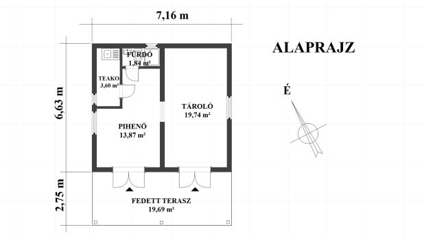 A kép a melléképületet (vendégház) ábrázolja A kép a melléképületet (vendégház) ábrázolja